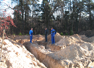 Excavation depth is about 1.2 meters