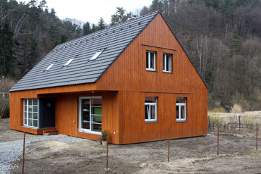 Finální podoba dřevěné fasády