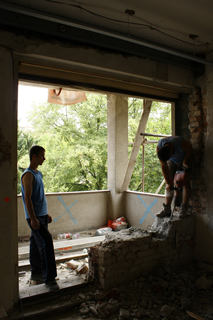 Původní lodgie byla propojena s obytným pokojem