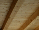 Wooden built the ceiling and the roof