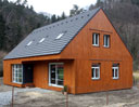 Zateplení minerální vatou, dřevěná fasáda (Sibiřský modřín)