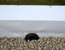 Flat roof decking, PVC foil and  gravel roof covering